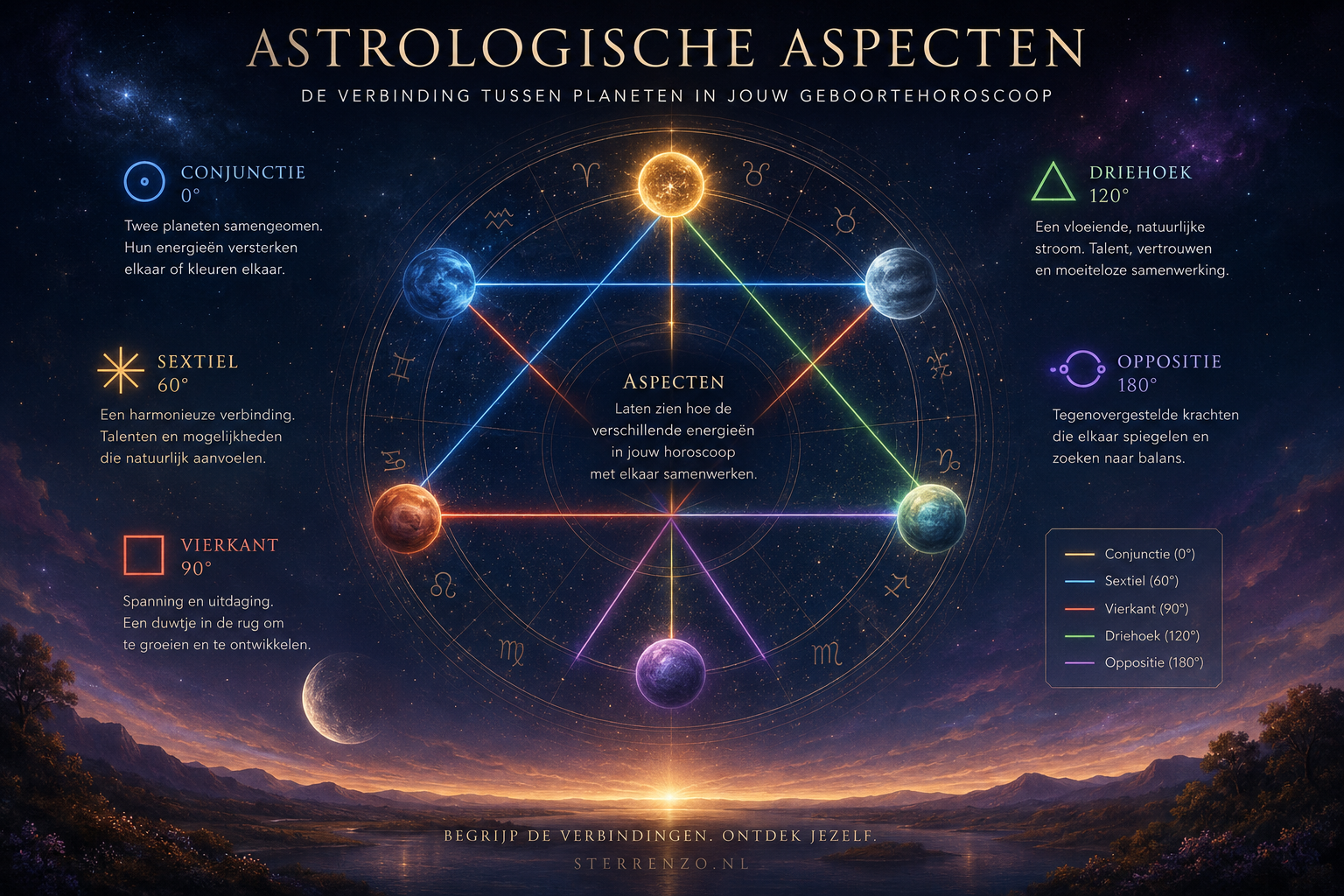 Astrologische Aspecten Uitgelegd: De Complete Beginnersgids